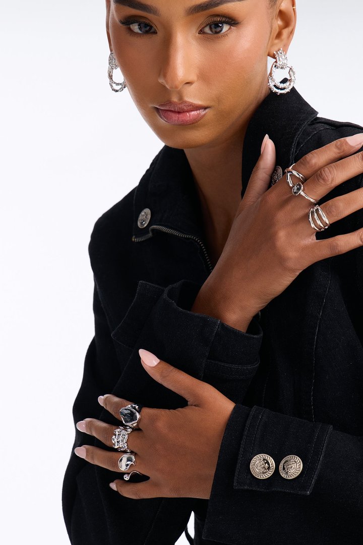 Memory Of You 6 Piece Ring Set - Silver