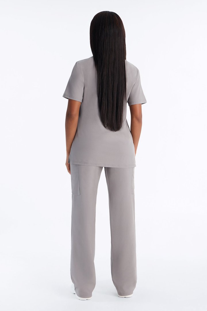 On Call Stretch Uniform Scrub Set - Grey