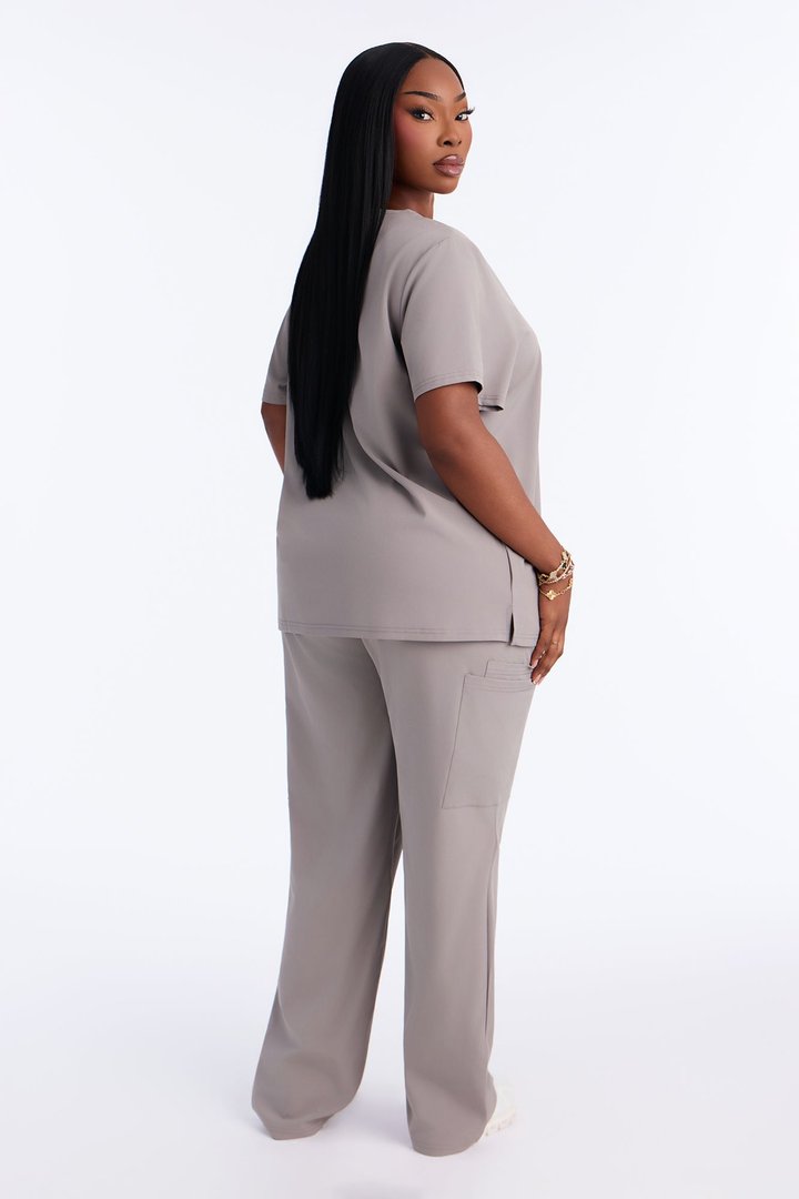 On Call Stretch Uniform Scrub Set - Grey