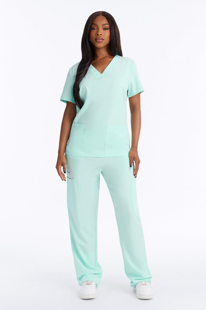 On Call Stretch Uniform Scrub Set - Mint