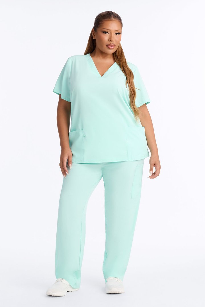 On Call Stretch Uniform Scrub Set - Mint
