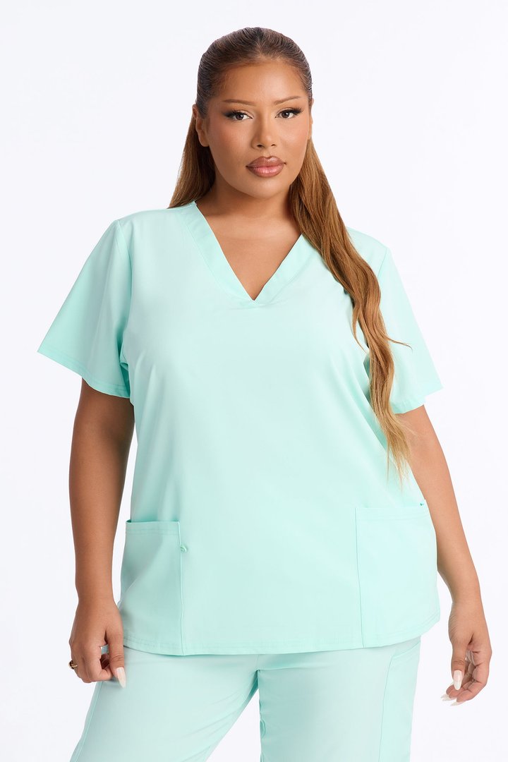 On Call Stretch Uniform Scrub Set - Mint