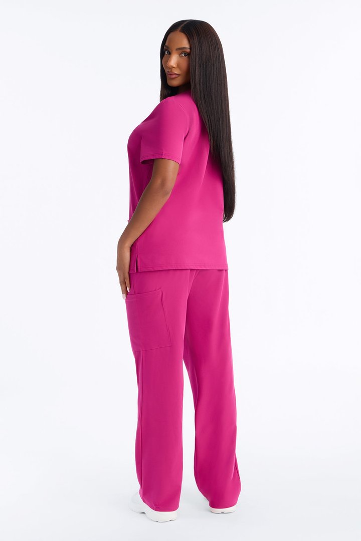 On Call Stretch Uniform Scrub Set - Raspberry