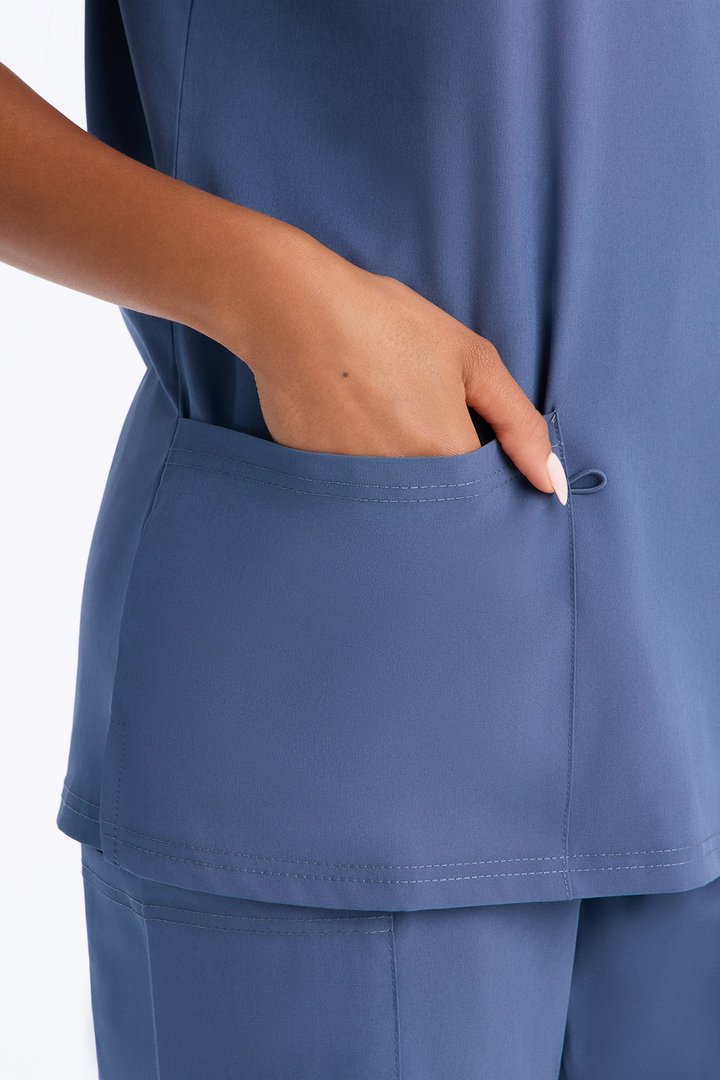 On Call Stretch Uniform Scrub Set - Slate Blue