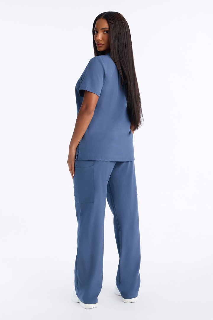 On Call Stretch Uniform Scrub Set - Slate Blue