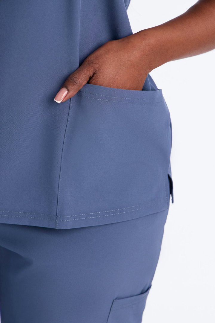On Call Stretch Uniform Scrub Set - Slate Blue
