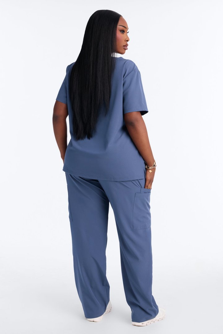 On Call Stretch Uniform Scrub Set - Slate Blue