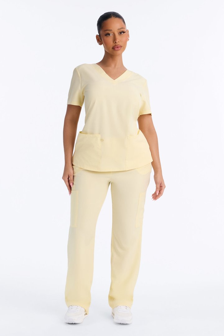 On Call Stretch Uniform Scrub Set - Yellow