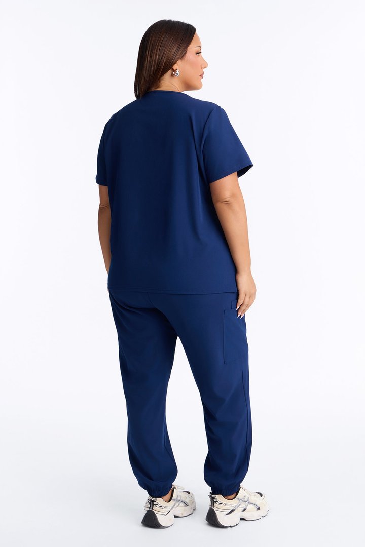 On Call Jogger Stretch Uniform Scrub Set - Navy