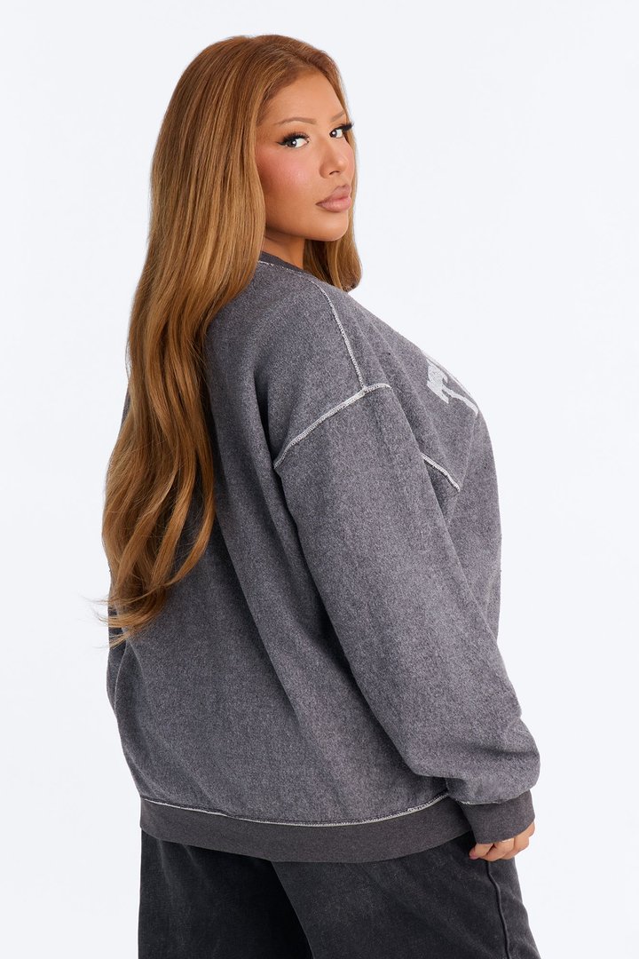 Take No Bull Reverse Fleece Sweatshirt - Black Wash