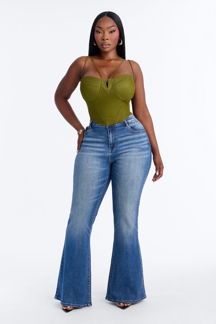 Sara Corset Top - Olive