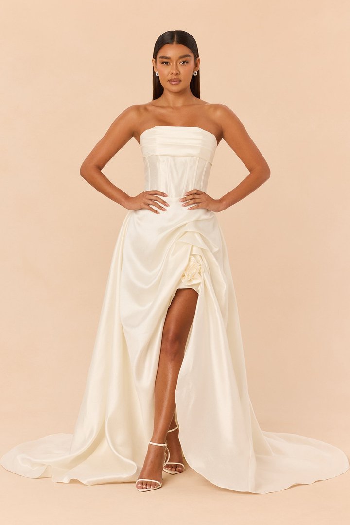 Swept Away Taffeta Gown - Ivory