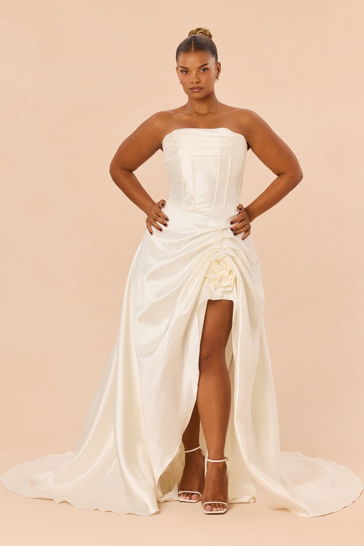 Swept Away Taffeta Gown - Ivory