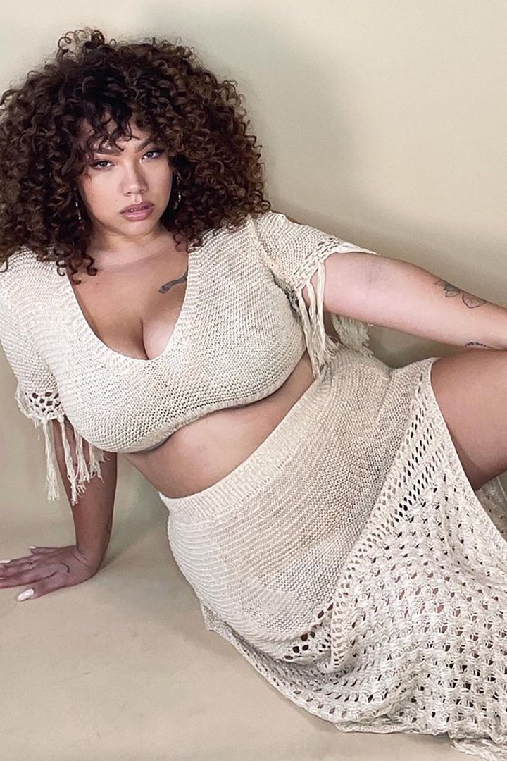 Get Away With It Crochet Skirt Set - Cream