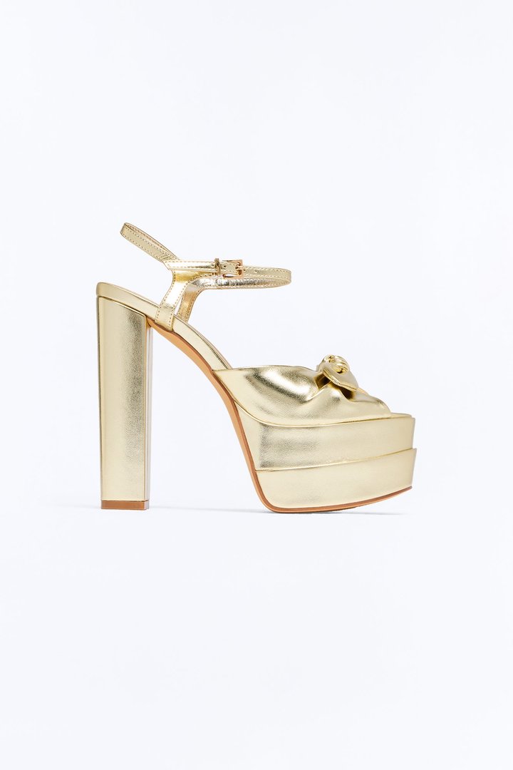 Hallie Ultra Platform Heels - Gold
