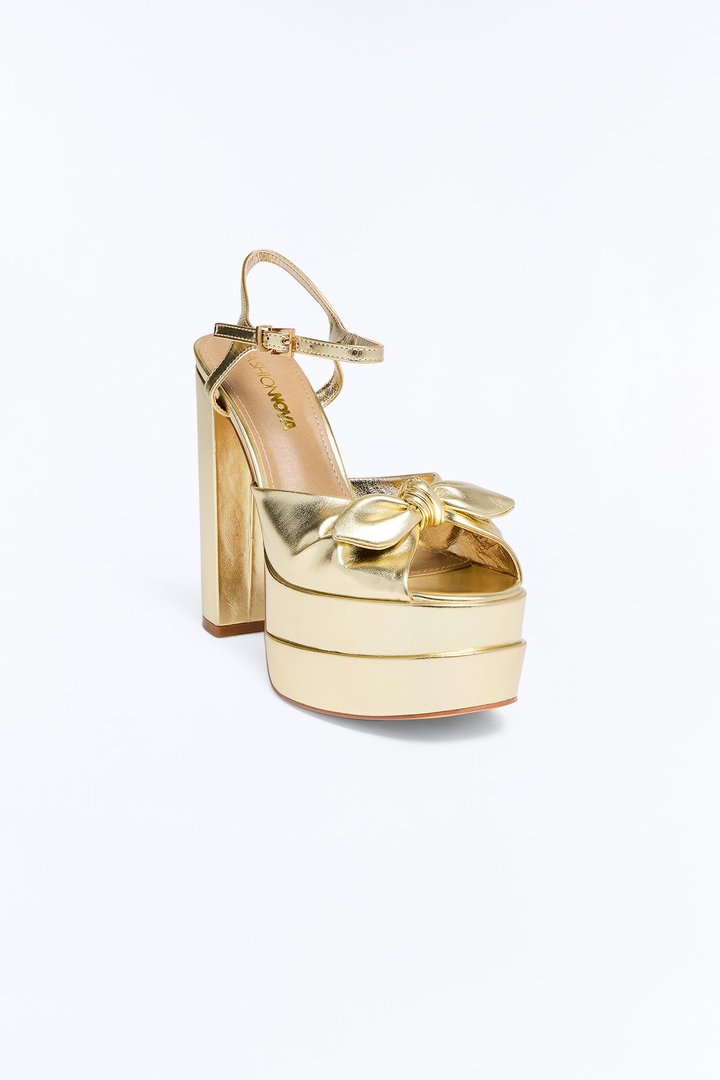 Hallie Ultra Platform Heels - Gold
