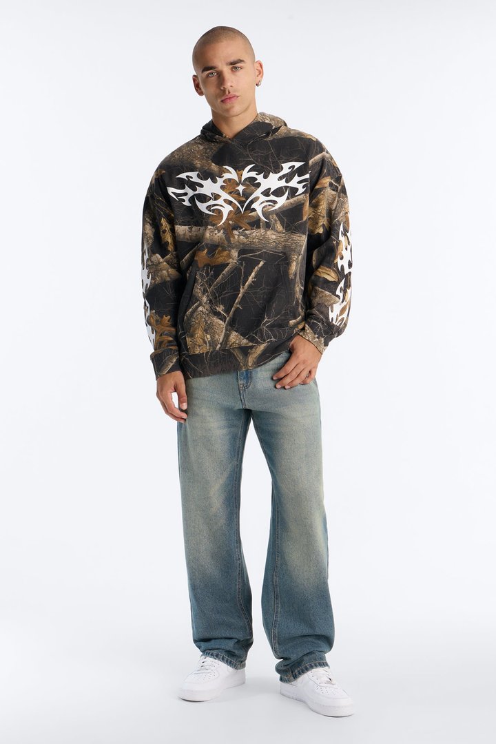 Real Tree Shadow Goth Hoodie - Camouflage