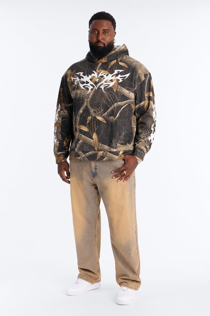Real Tree Shadow Goth Hoodie - Camouflage