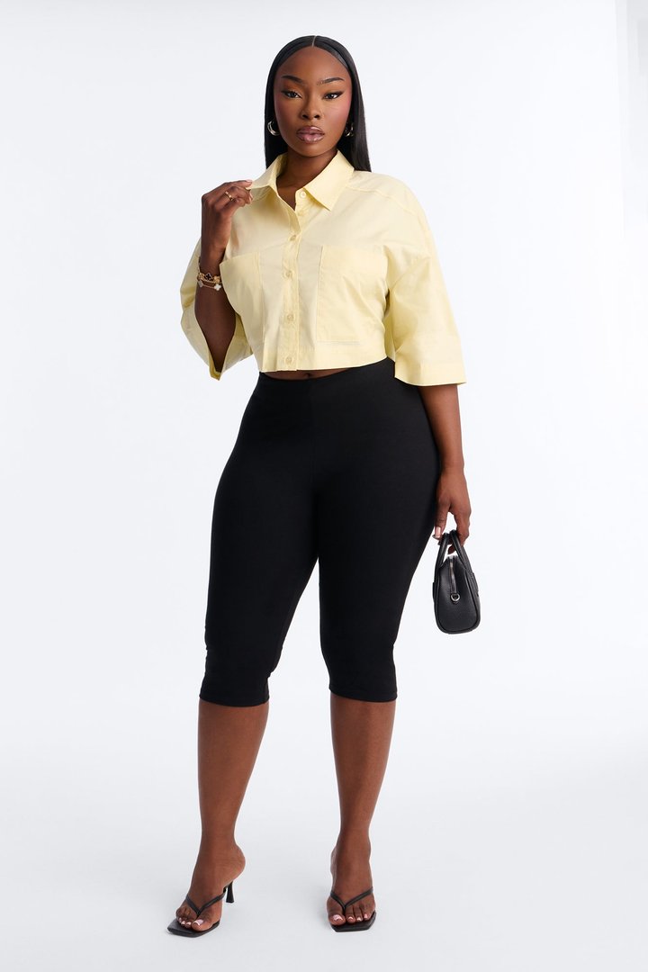 Busy Weekends Poplin Shirt - Butter Yellow