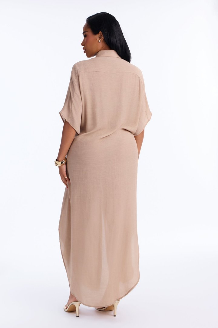 Lazy Summer Daze Cover Up Dress - Mocha