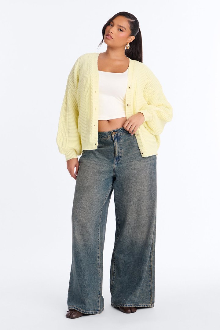 Couch Convo Cardigan - Butter Yellow