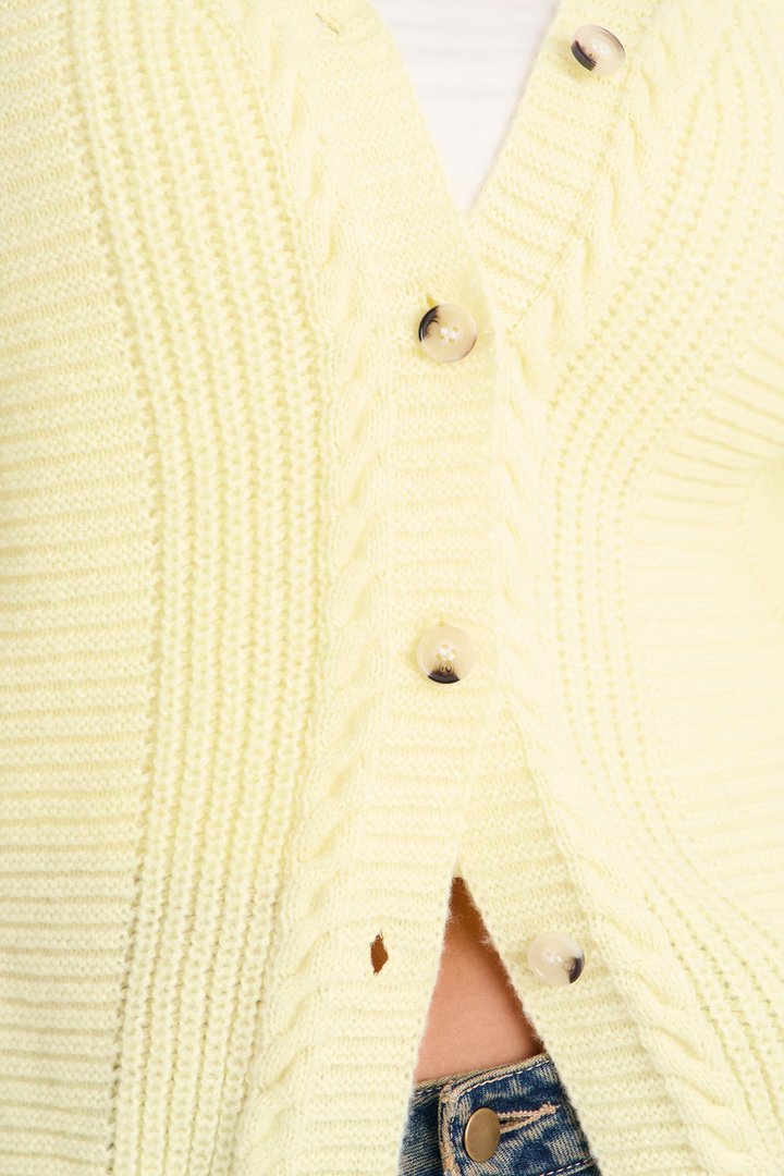 Couch Convo Cardigan - Butter Yellow