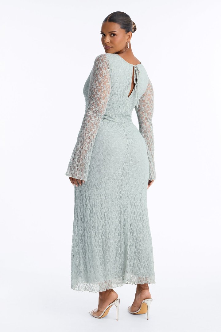 Always On Your Mind Lace Maxi Dress - Sage