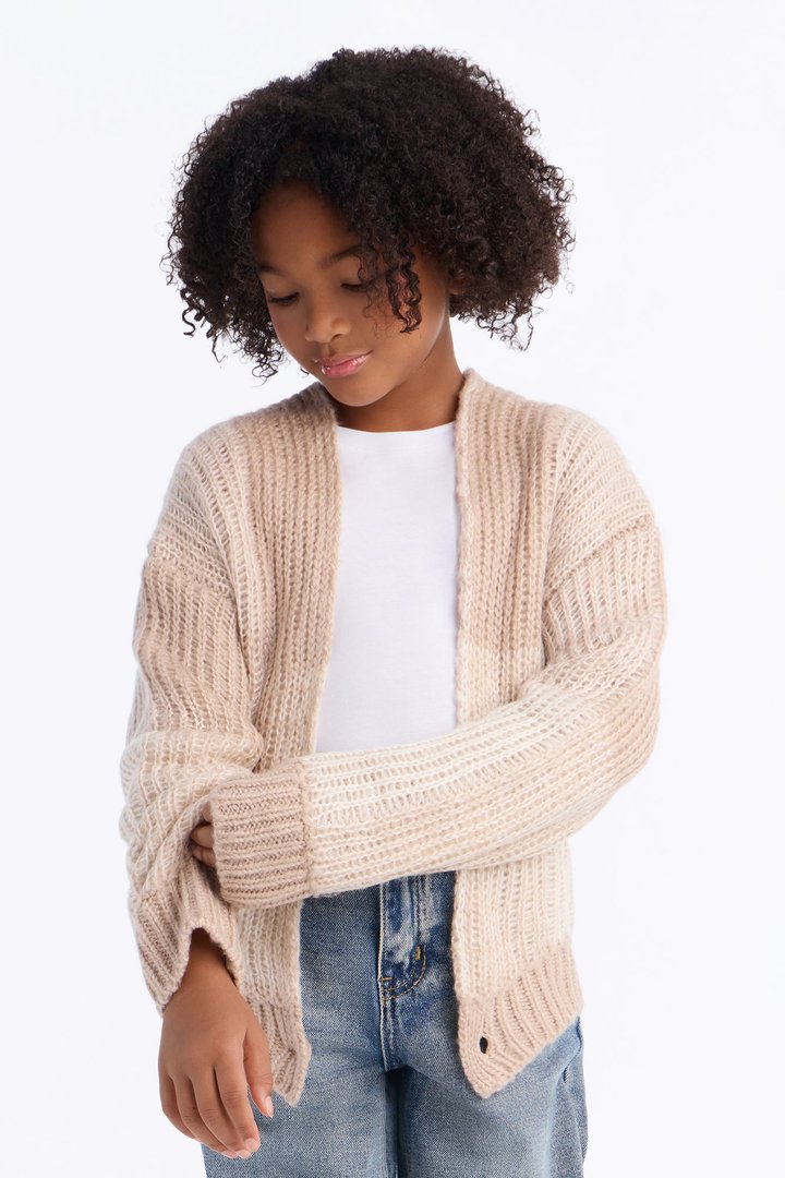 Mini In The City Color Block Cardigan - Cream/combo