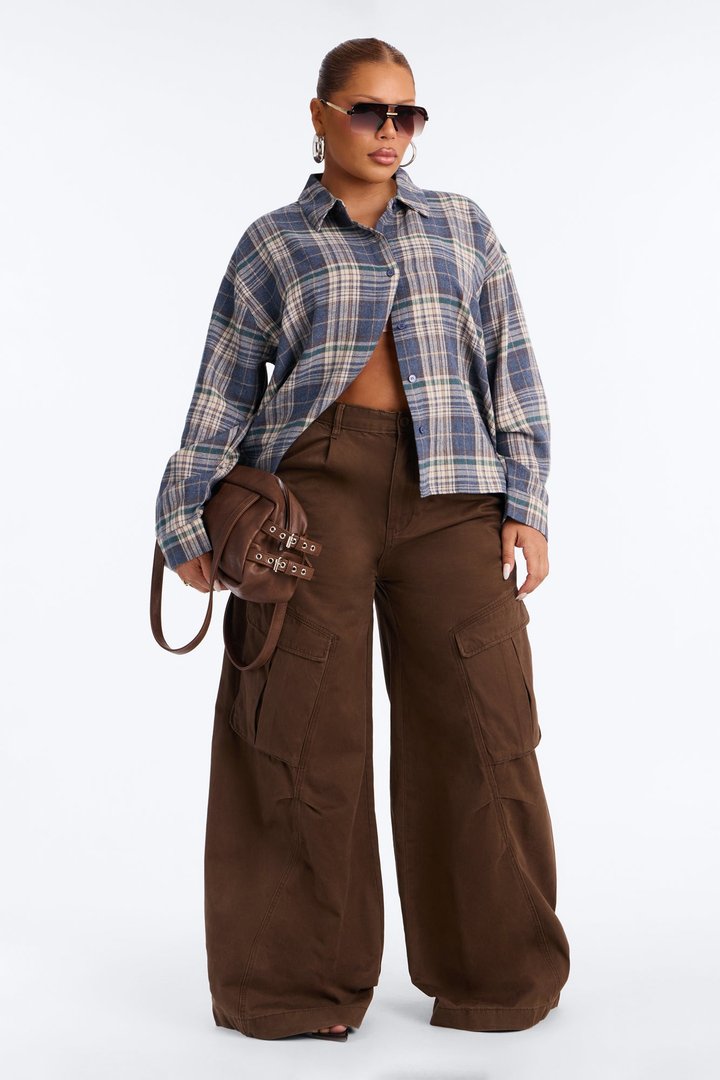 Plaid On Repeat Flannel Shirt - Blue/combo