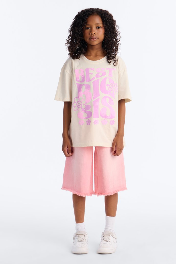Mini The Best Big Sis Short Sleeve Tee - Natural