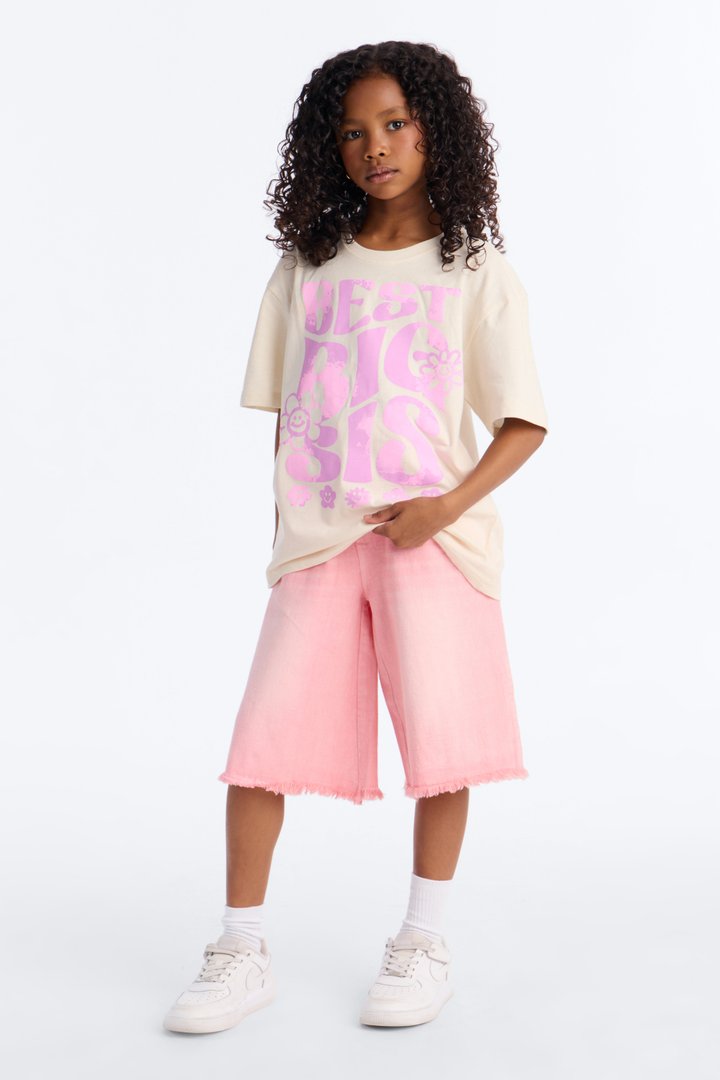 Mini The Best Big Sis Short Sleeve Tee - Natural