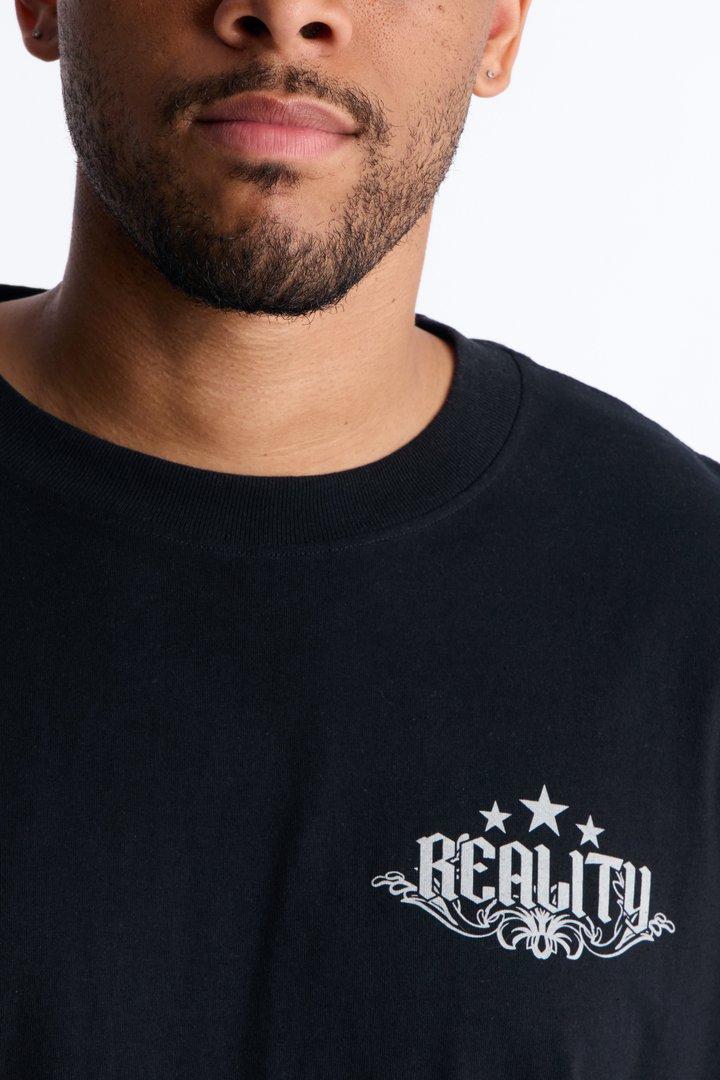 Reality Star Oversized Short Sleeve Tee - Black