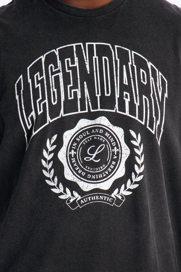 Legendary Vintage Oversized Muscle Tee - Black