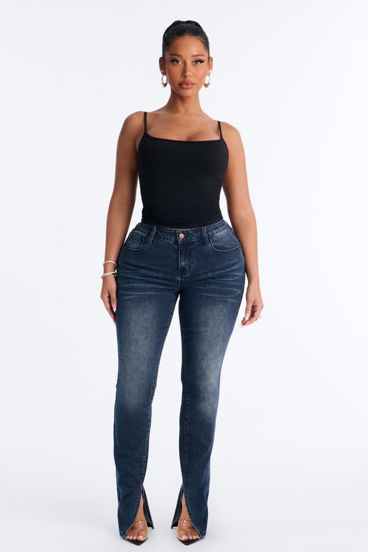 On The Go Spaghetti Strap Tank Top - Black