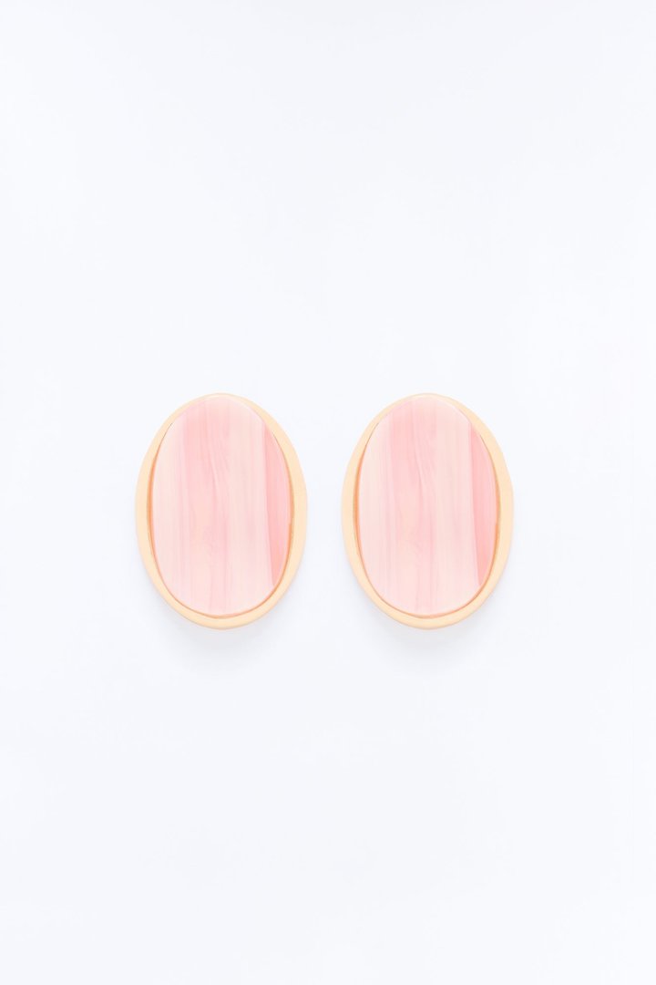 Girls Need Love Earrings - Gold/Pink