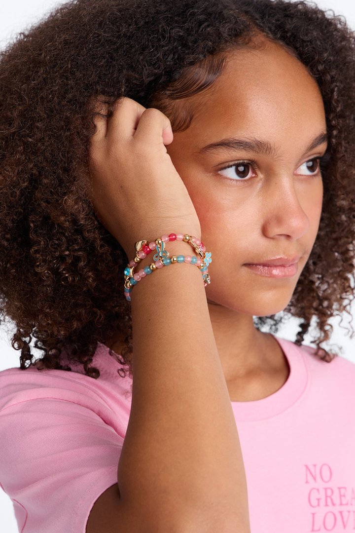 Mini Best Friends For Life 2pc Magnetic Bracelet Set - Multi Color