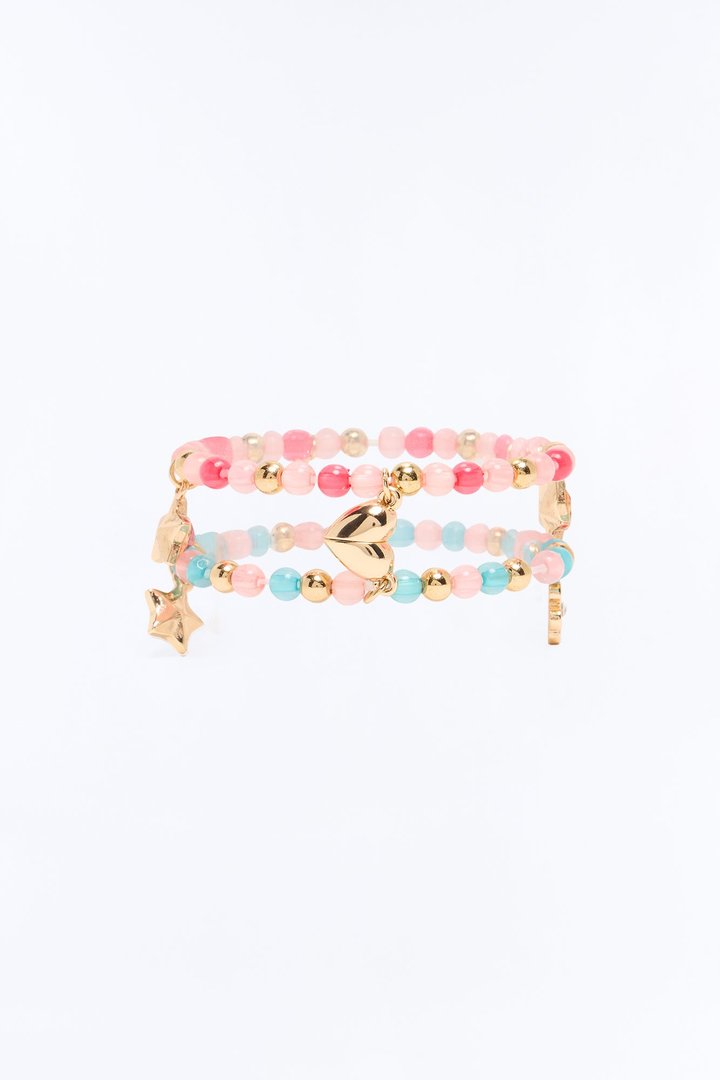 Mini Best Friends For Life 2pc Magnetic Bracelet Set - Multi Color