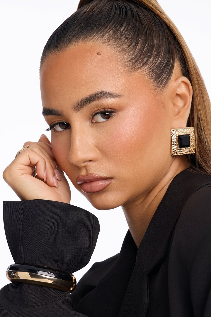 Lust And Desire Earrings - Gold/Black