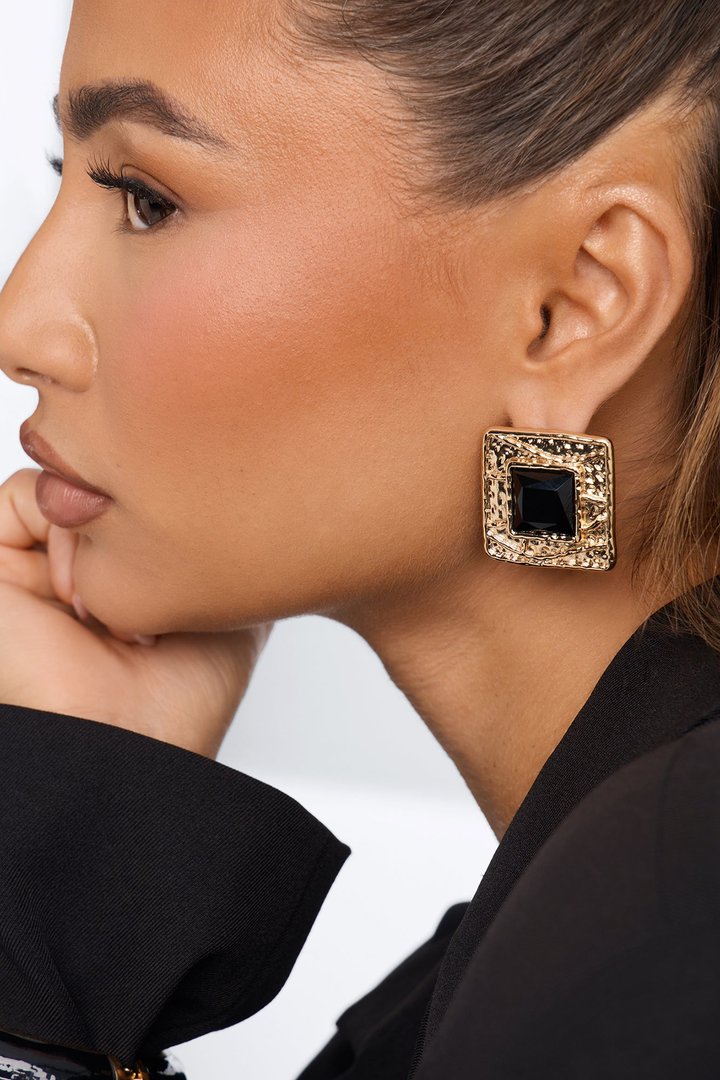 Lust And Desire Earrings - Gold/Black