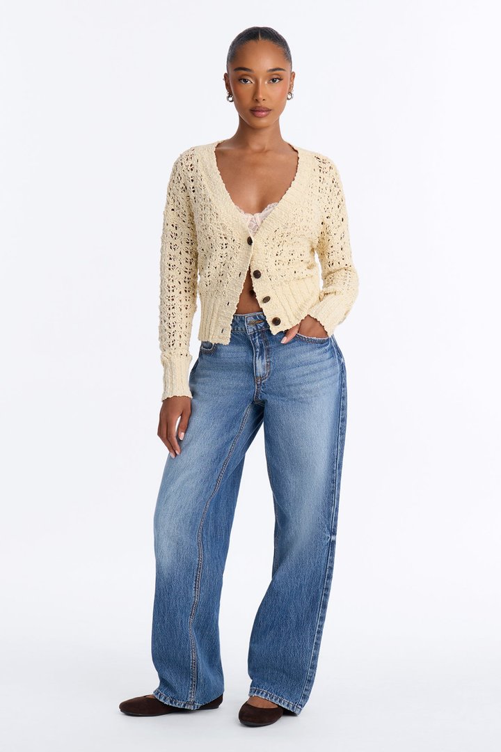 Made With Love Crochet Cardigan - Ivory