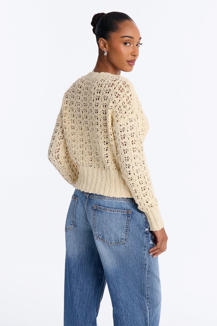 Made With Love Crochet Cardigan - Ivory