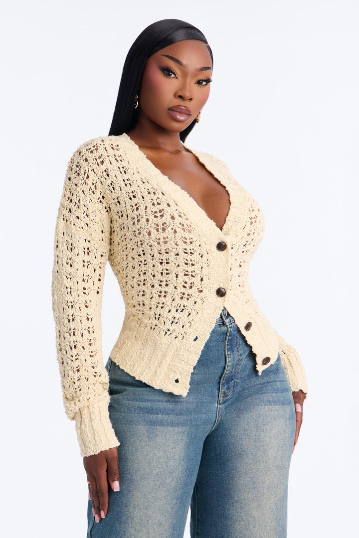 Made With Love Crochet Cardigan - Ivory