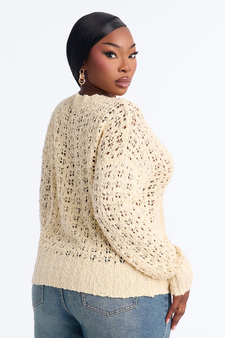 Made With Love Crochet Cardigan - Ivory