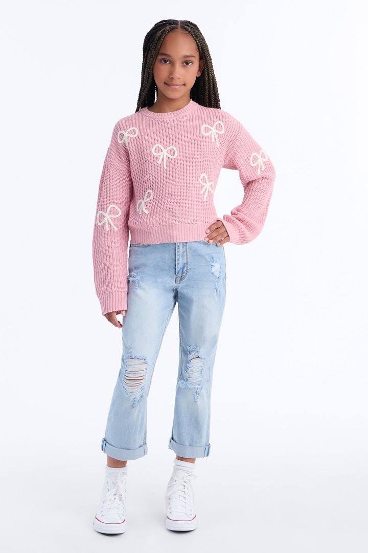 Mini Keep Coming Back Boyfriend Jeans - Light Blue Wash