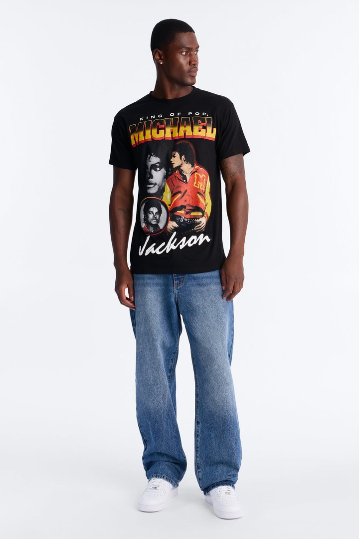 Michael Jackson The King Of Pop Short Sleeve Tee - Black