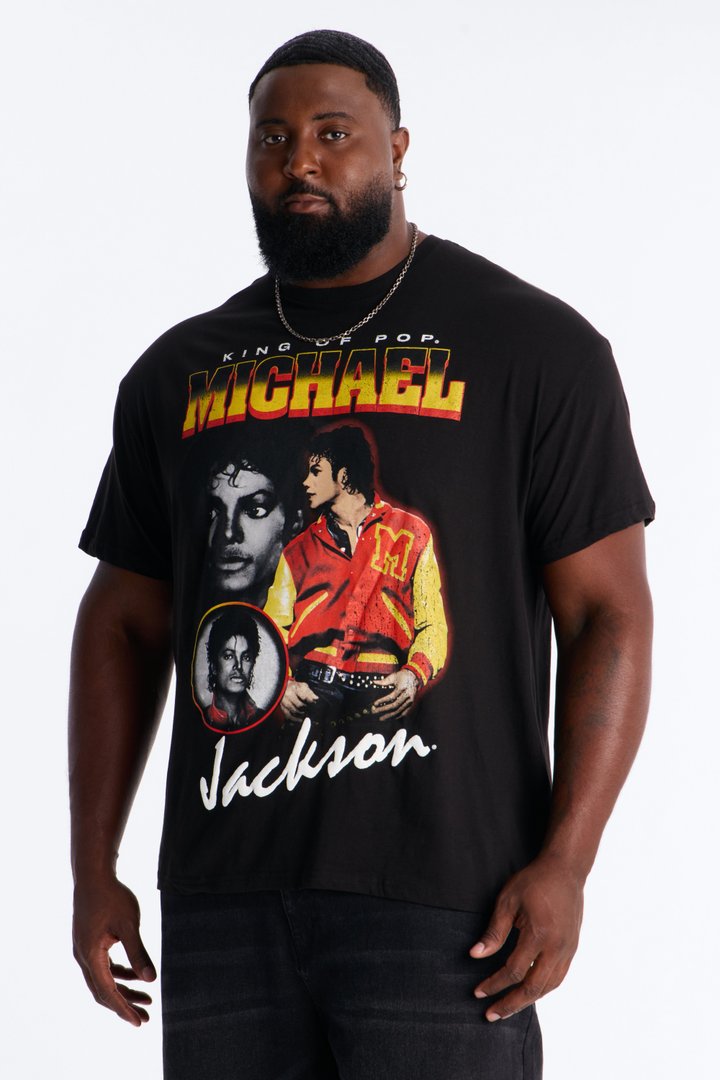 Michael Jackson The King Of Pop Short Sleeve Tee - Black