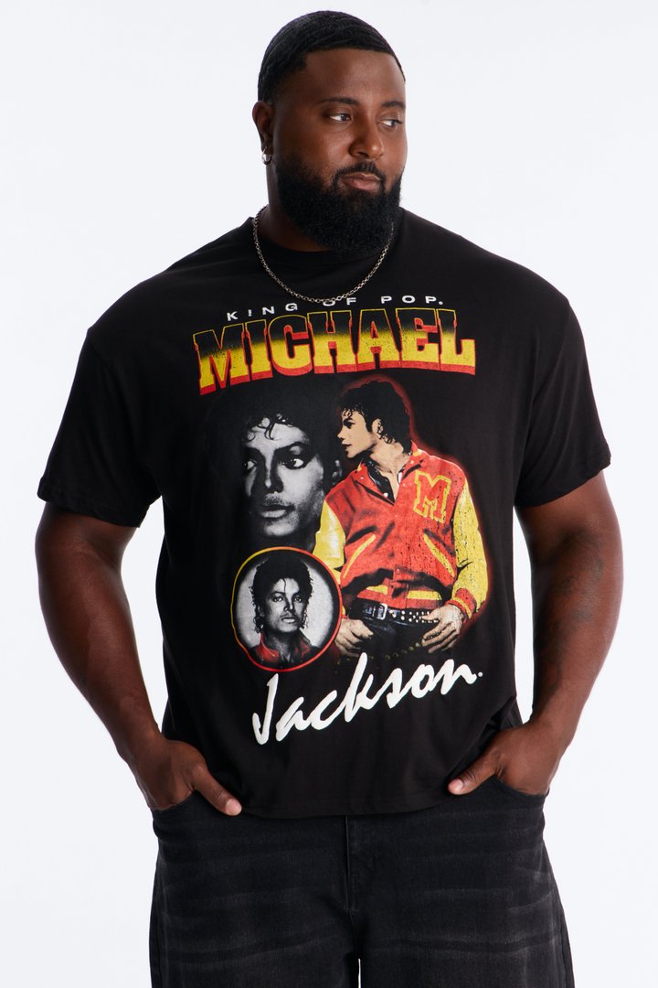 Michael Jackson The King Of Pop Short Sleeve Tee - Black