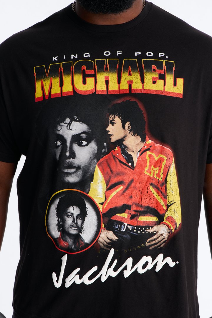 Michael Jackson The King Of Pop Short Sleeve Tee - Black