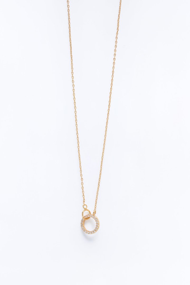 Ring Of Sine Necklace - Gold