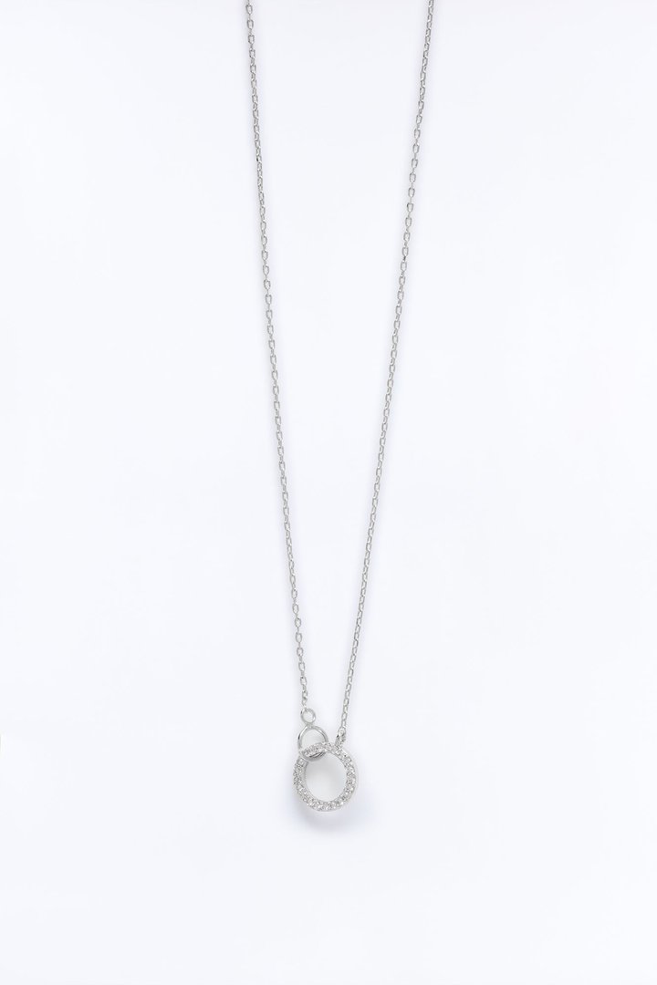 Ring Of Sine Necklace - Silver